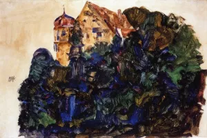 Deuring Castle, Bregenz by Egon Schiele - Oil Painting Reproduction