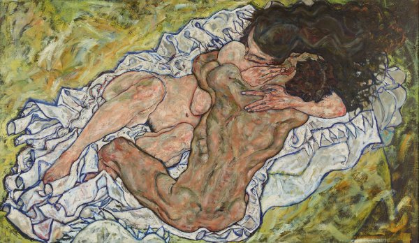 Main Product Photo of Die Umarmung  Painting by Egon Schiele