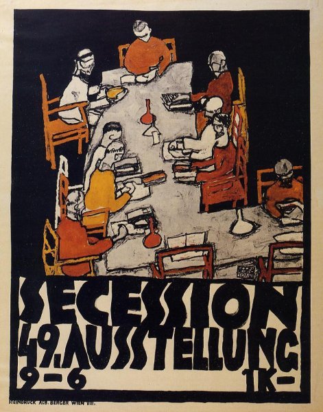 Main Product Photo of Forty-Ninth Secession Exhibition Poster Painting by Egon Schiele