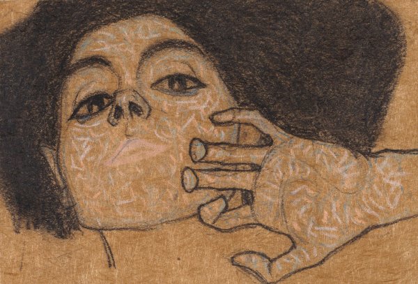Main Product Photo of Head of a Woman  Painting by Egon Schiele