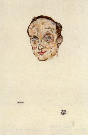 Head of Dr. Fritsch Oil painting by Egon Schiele