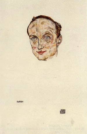 Head of Dr. Fritsch painting by Egon Schiele