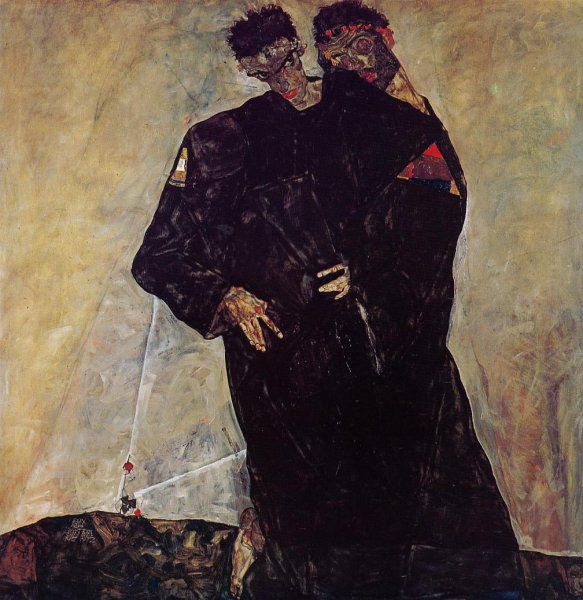 Main Product Photo of Hermits Painting by Egon Schiele