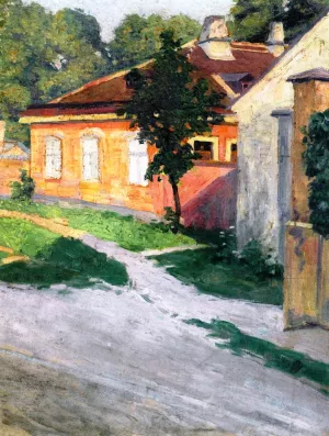 House in Hutteldorf Oil painting by Egon Schiele