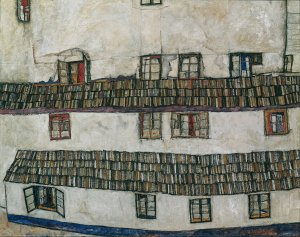 House Wall by Egon Schiele Oil Painting