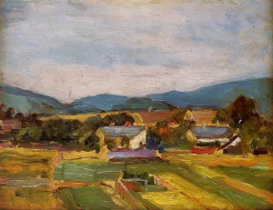 Landscape in Lower Austria Oil painting by Egon Schiele