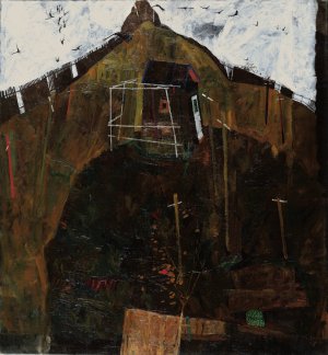 Landscape with Raven by Egon Schiele Oil Painting