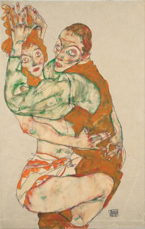 Lovemaking by Egon Schiele Oil Painting