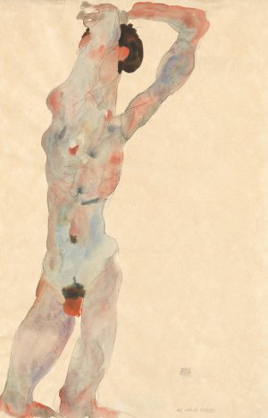 Mannlicher Akt by Egon Schiele Oil Painting