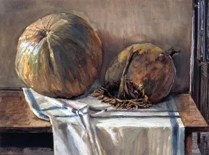 Melon Oil painting by Egon Schiele