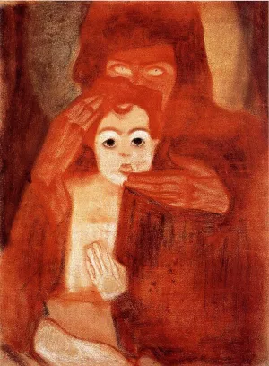 Mother and Child also known as Madonna Oil painting by Egon Schiele