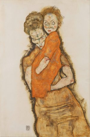 Mother and Child by Egon Schiele Oil Painting