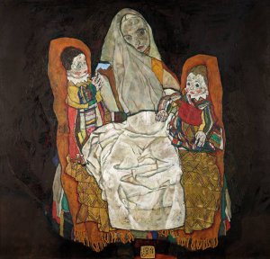 Mutter mit zwei Kindern III by Egon Schiele Oil Painting