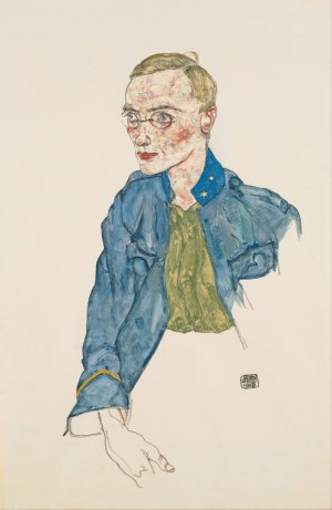 One-Year Volunteer Lance-Corporal by Egon Schiele Oil Painting