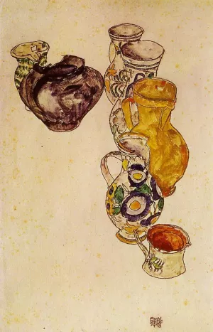 Peasants' Jug by Egon Schiele - Oil Painting Reproduction