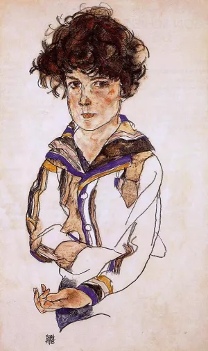 Portrait of a Boy painting by Egon Schiele
