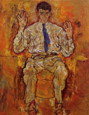 Portrait of Albert Paris von Gutersloh by Egon Schiele Oil Painting