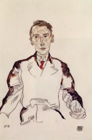Portrait of Dr. Heinrich Rieger by Egon Schiele - Oil Painting Reproduction