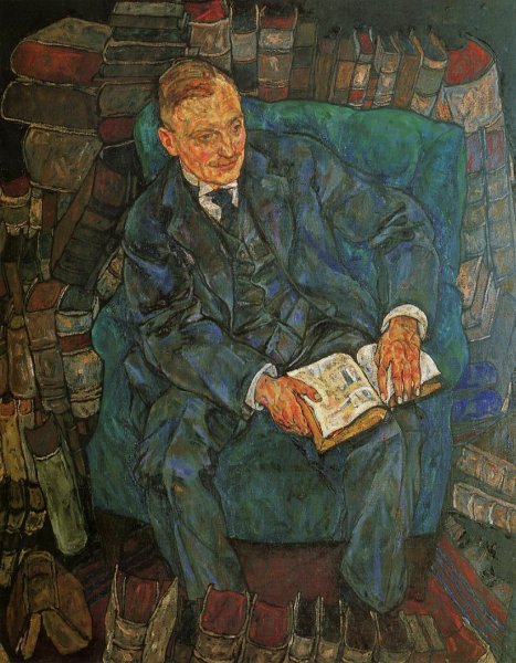 Main Product Photo of Portrait of Dr. Hugo Koller Painting by Egon Schiele