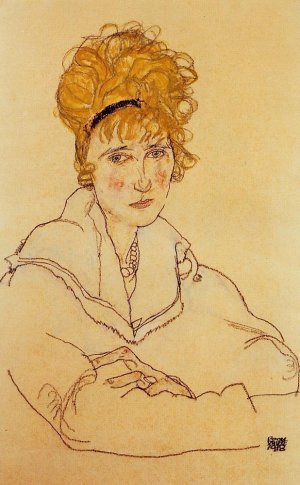 Portrait of Edith Schiele by Egon Schiele Oil Painting