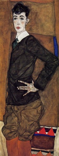 Portrait of Erich Lederer Oil painting by Egon Schiele