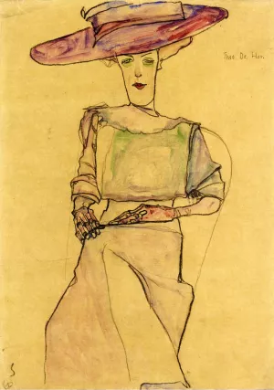 Portrait of Frau Dr. Horak by Egon Schiele - Oil Painting Reproduction