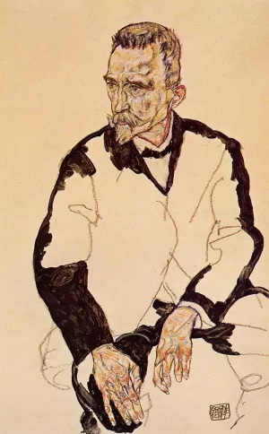 Portrait of Heinrich Benesch painting by Egon Schiele