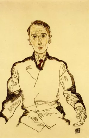 Portrait of Heinrich Rieger by Egon Schiele Oil Painting