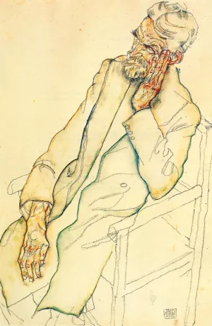 Portrait of Johann Harms by Egon Schiele - Oil Painting Reproduction