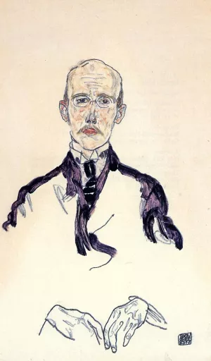 Portrait of Karl Maylander by Egon Schiele - Oil Painting Reproduction
