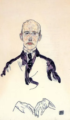 Portrait of Karl Maylander Oil painting by Egon Schiele