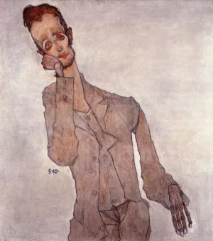 Portrait of Karl Zakovsek by Egon Schiele - Oil Painting Reproduction