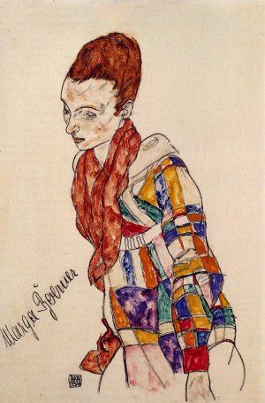 Portrait of Marga Boerner Oil painting by Egon Schiele