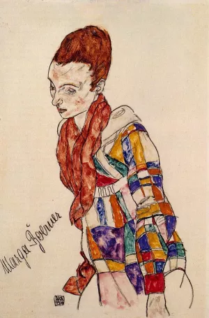 Portrait of Marga Boerner Oil painting by Egon Schiele