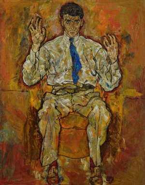 Portrait of Paris von Gutersloh by Egon Schiele Oil Painting