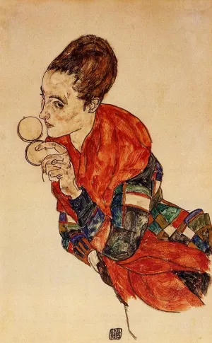 Portrait of the Actress Marga Boerner by Egon Schiele - Oil Painting Reproduction