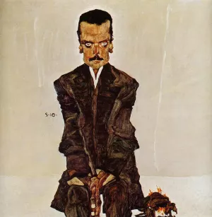 Portrait of the Publisher Eduard Kosmack by Egon Schiele Oil Painting