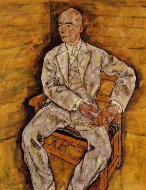 Portrait of Victor Ritter von Bauer by Egon Schiele Oil Painting