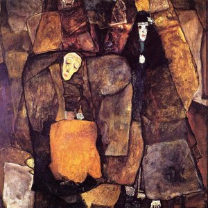 Procession Oil painting by Egon Schiele