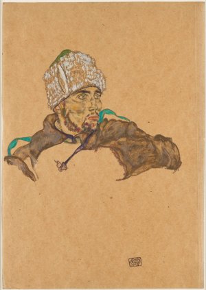 Russischer Kriegsgefangener by Egon Schiele Oil Painting