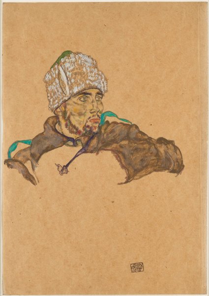 Main Product Photo of Russischer Kriegsgefangener  Painting by Egon Schiele