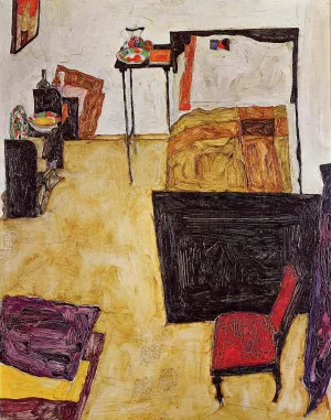 Schiele's Room in Neulengbach by Egon Schiele - Oil Painting Reproduction