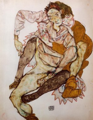 Seated Couple also known as Egon and Edith Schiele