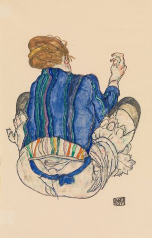 Seated Woman, Back View by Egon Schiele Oil Painting