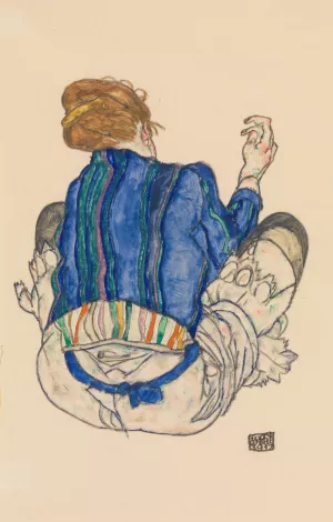 Seated Woman, Back View by Egon Schiele Oil Painting