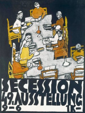 Secession. 49 Ausstellung by Egon Schiele Oil Painting