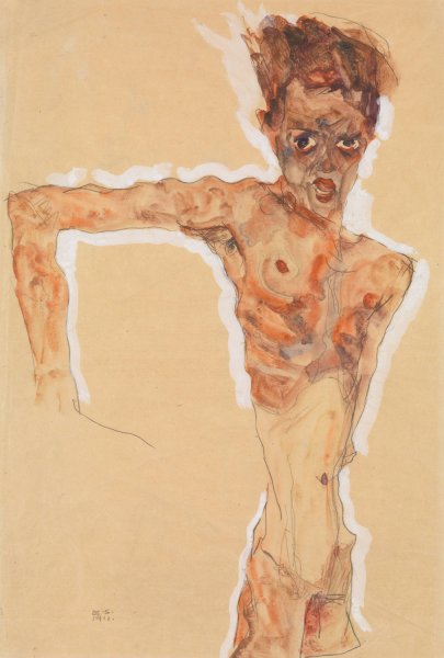 Main Product Photo of Self-Portrait  Painting by Egon Schiele