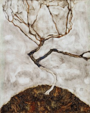 Small Tree in Late Autumn by Egon Schiele Oil Painting