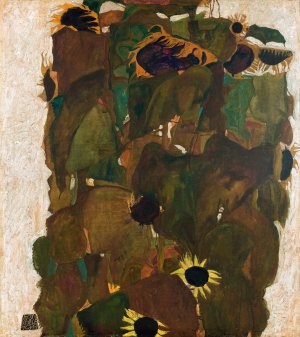 Sonnenblumen I by Egon Schiele Oil Painting