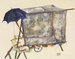 Street Cart by Egon Schiele Oil Painting